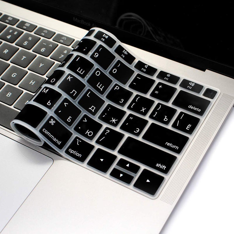 UHamn Russian Language Keyboard Cover Protective Skin Compatible with MacBook Air 13 inch with Retina Display Model A1932, 2018 Release (not Compatible for Old Version MacBook Air 13" A1369 & A1466) - Image 5